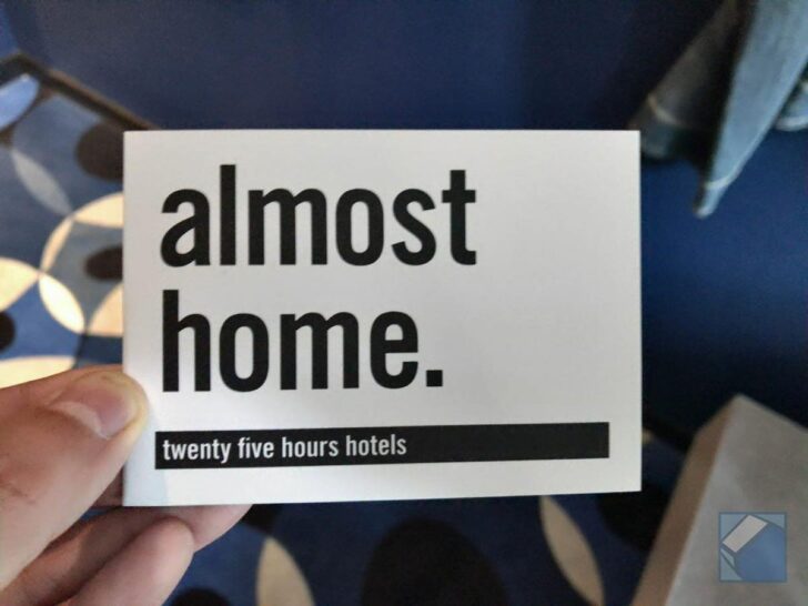 チェックイン時には「almost home.」と印字されたカードキーが渡された