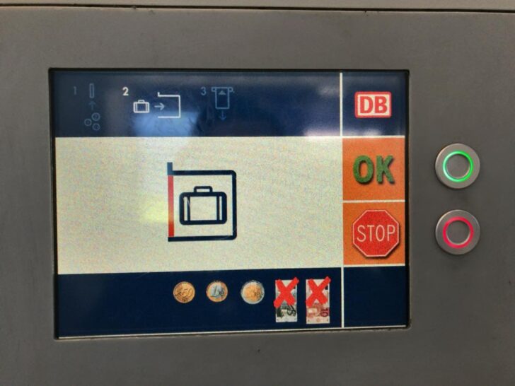 荷物を入れ終わったら、画面のOKボタンをタップ