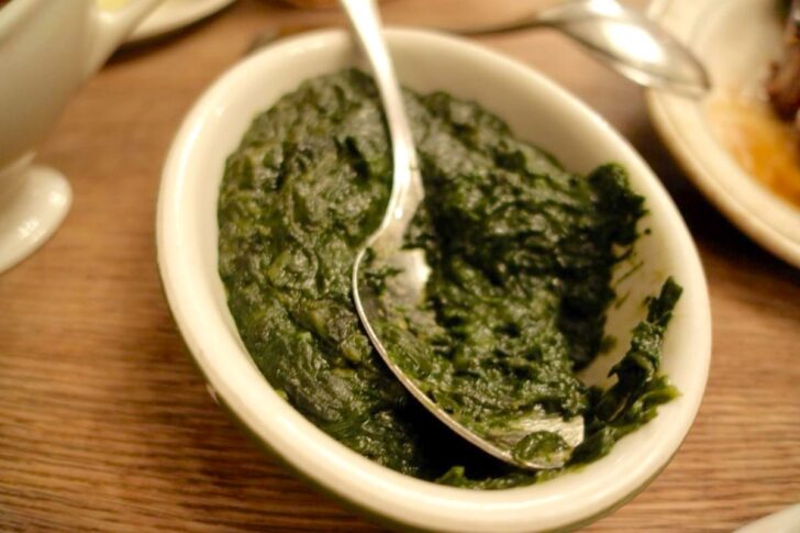コーン味のほうれん草ペースト