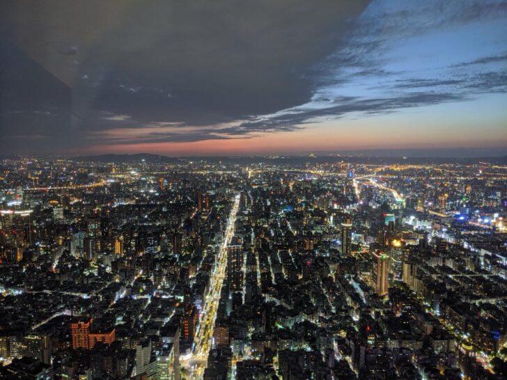 台北101から見た夕焼け