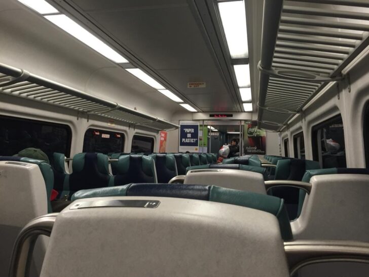 LIRRの車内