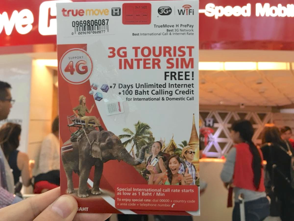 タイ空港で買ったSIMカード
