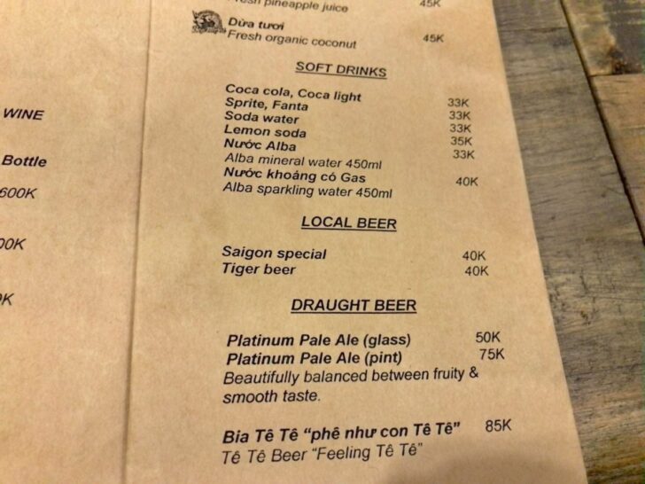 Bep Me Inのメニュー（2025年現在は写真豊富にリニューアル）