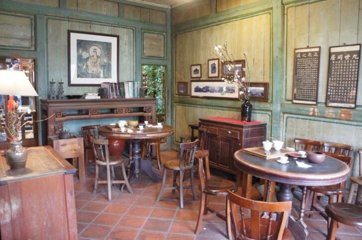 趣のある九份茶坊の店内