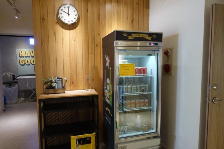 有料ドリンクコーナーにはビールも