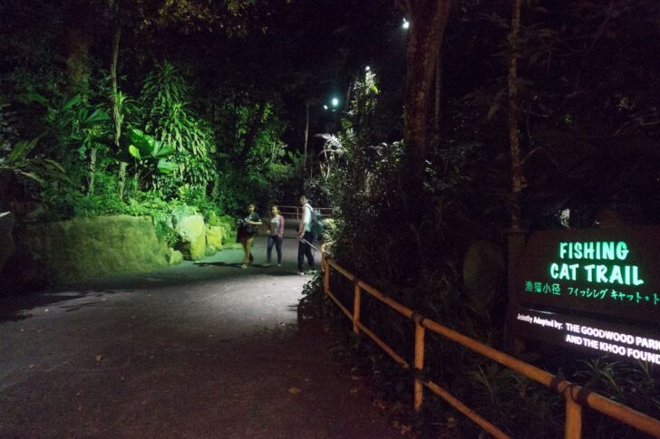 ナイトサファリのウォーキングトレイル